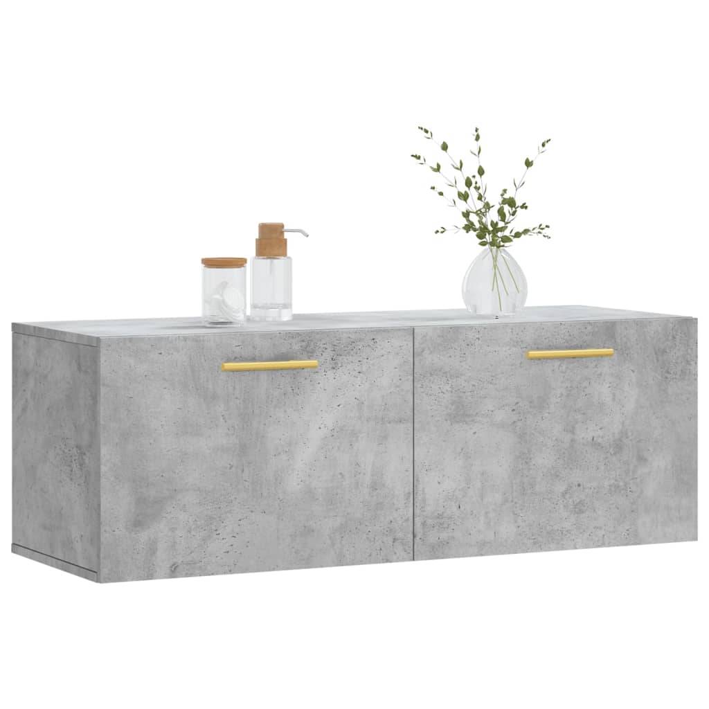vidaXL Wandschrank Betongrau 100x36,5x35 cm Holzwerkstoff