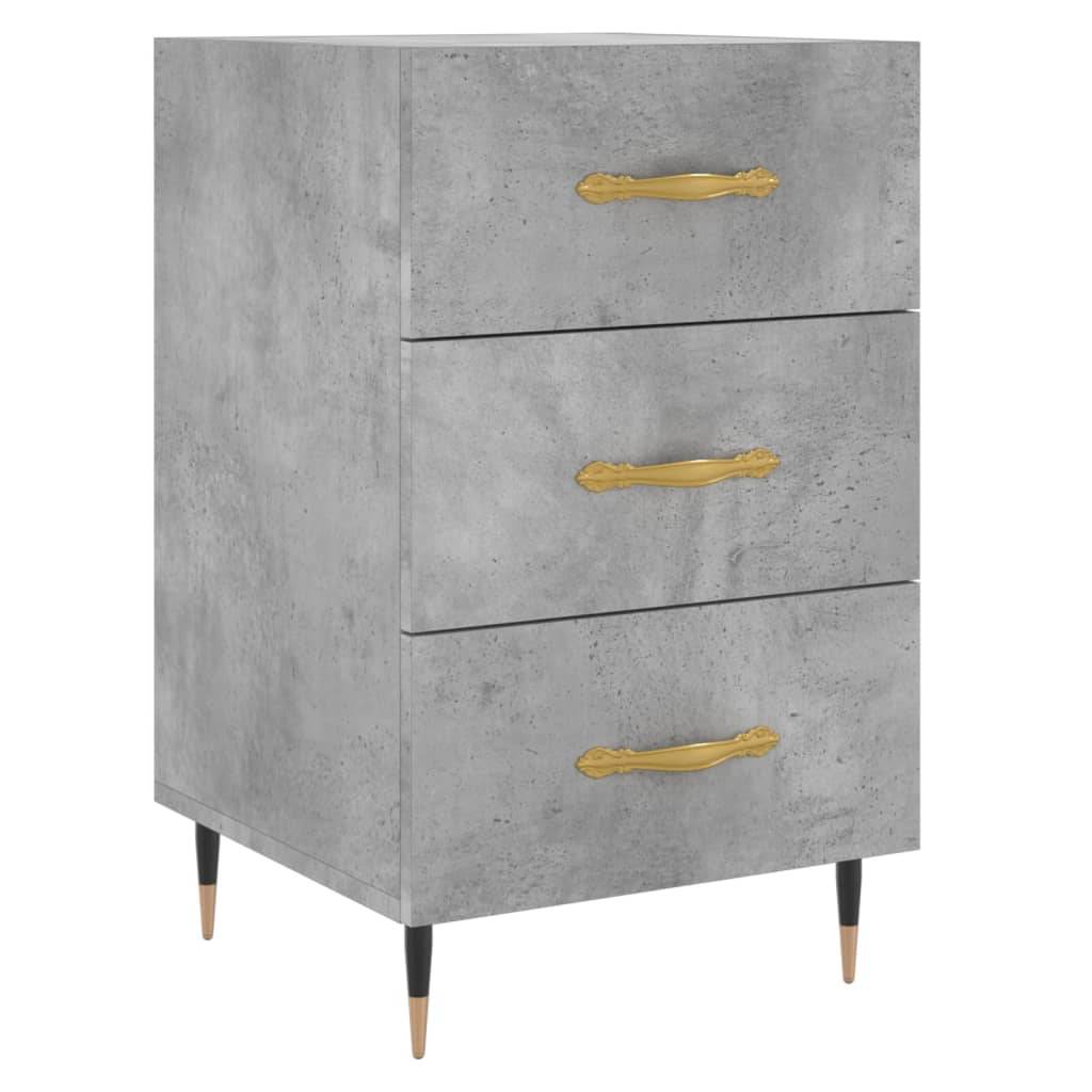 vidaXL Nachttisch Betongrau 40x40x66 cm Holzwerkstoff