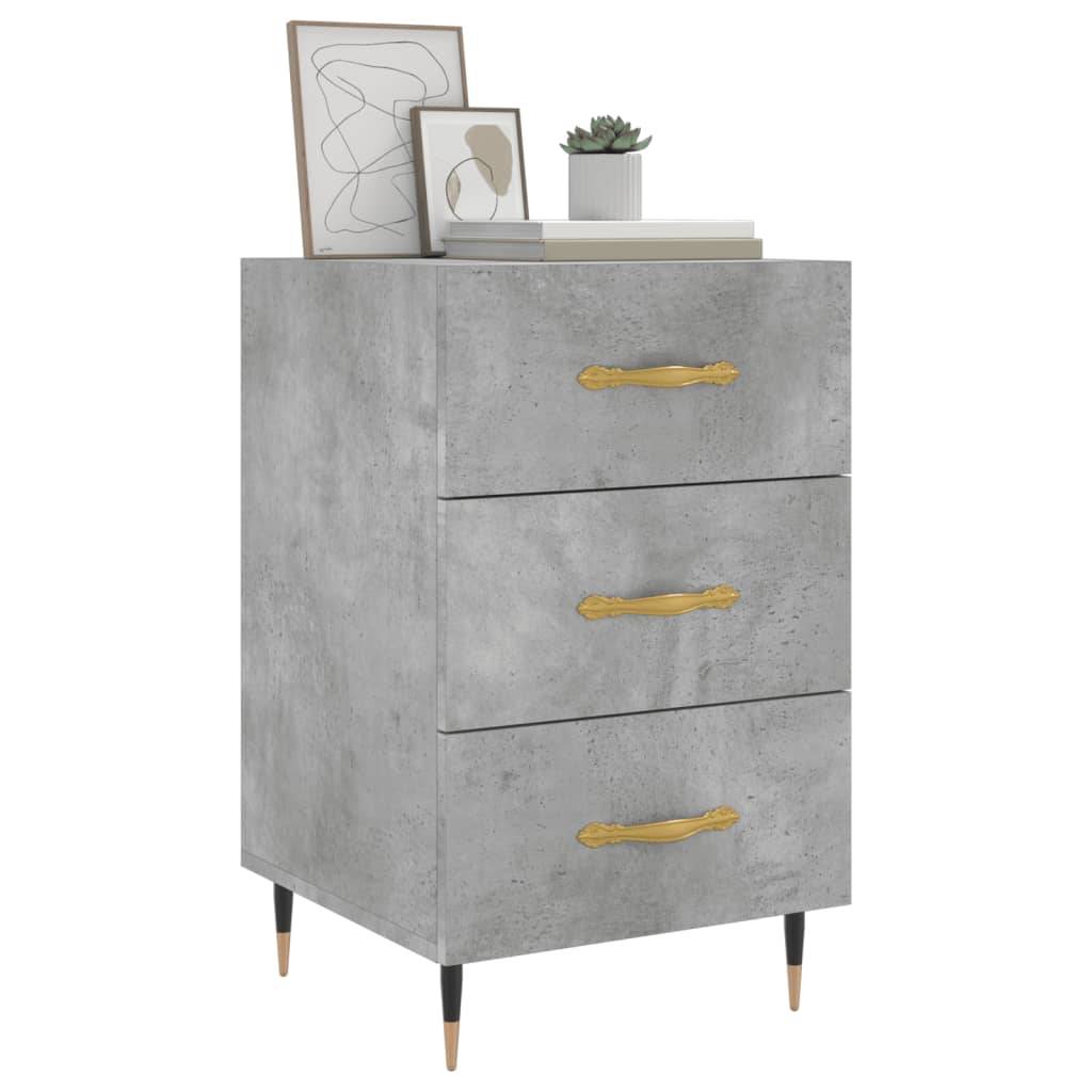 vidaXL Nachttisch Betongrau 40x40x66 cm Holzwerkstoff