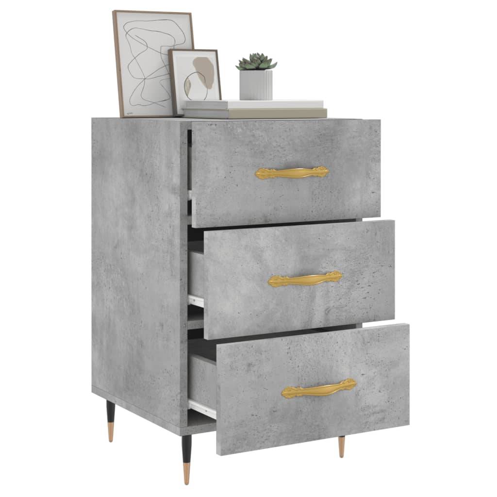 vidaXL Nachttisch Betongrau 40x40x66 cm Holzwerkstoff