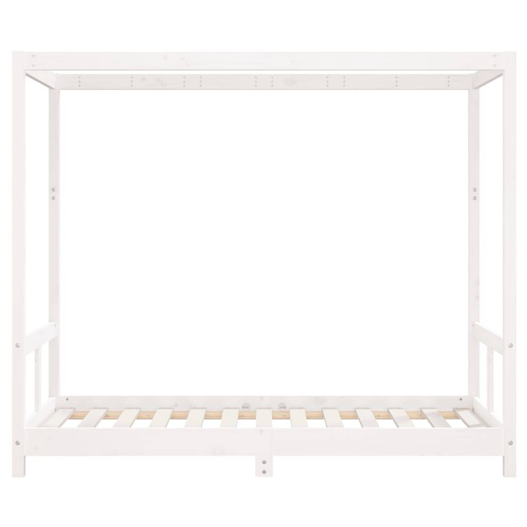 vidaXL Kinderbett Weiß 80x160 cm Massivholz Kiefer