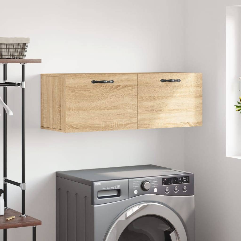 vidaXL Wandschrank Sonoma-Eiche 100x36,5x35 cm Holzwerkstoff