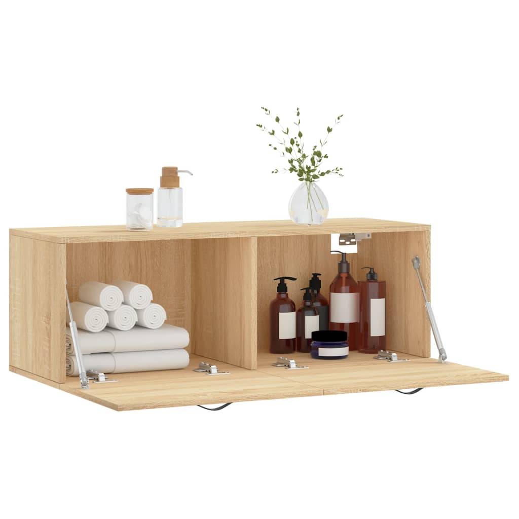 vidaXL Wandschrank Sonoma-Eiche 100x36,5x35 cm Holzwerkstoff