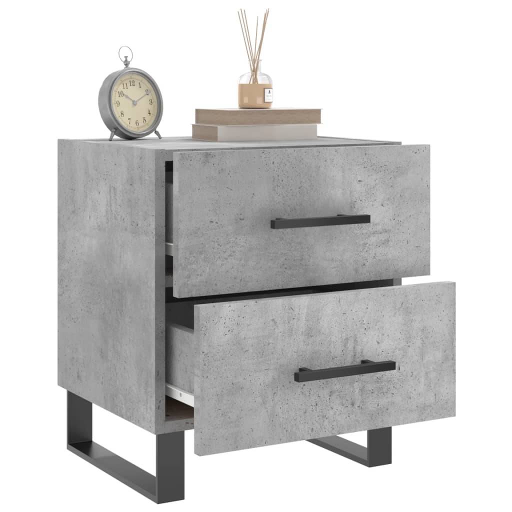 vidaXL Nachttisch Betongrau 40x35x47,5 cm Holzwerkstoff
