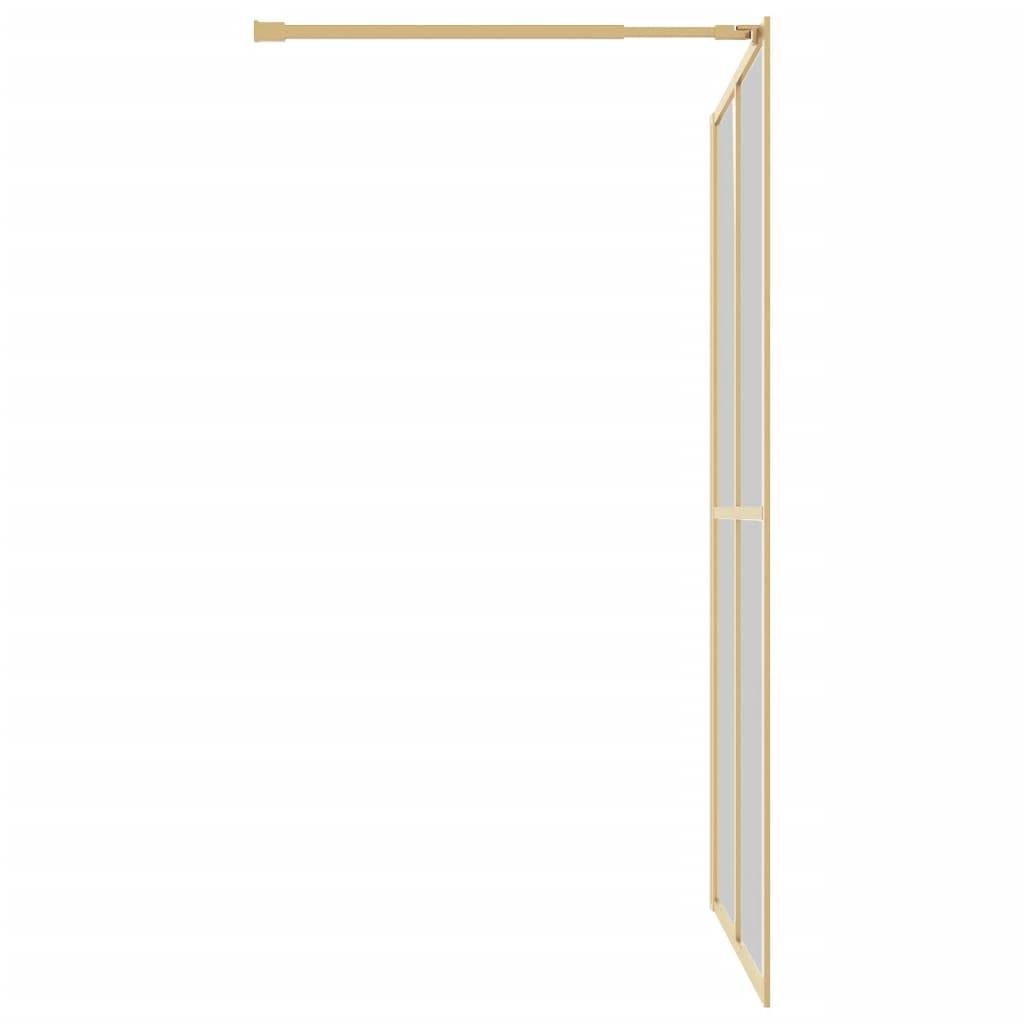 vidaXL Duschwand für Begehbare Dusche ESG Klarglas Golden 140x195cm