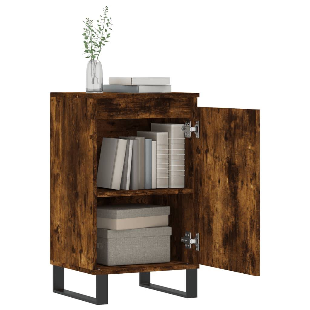vidaXL Sideboards 2 Stk. Räuchereiche 40x35x70 cm Holzwerkstoff