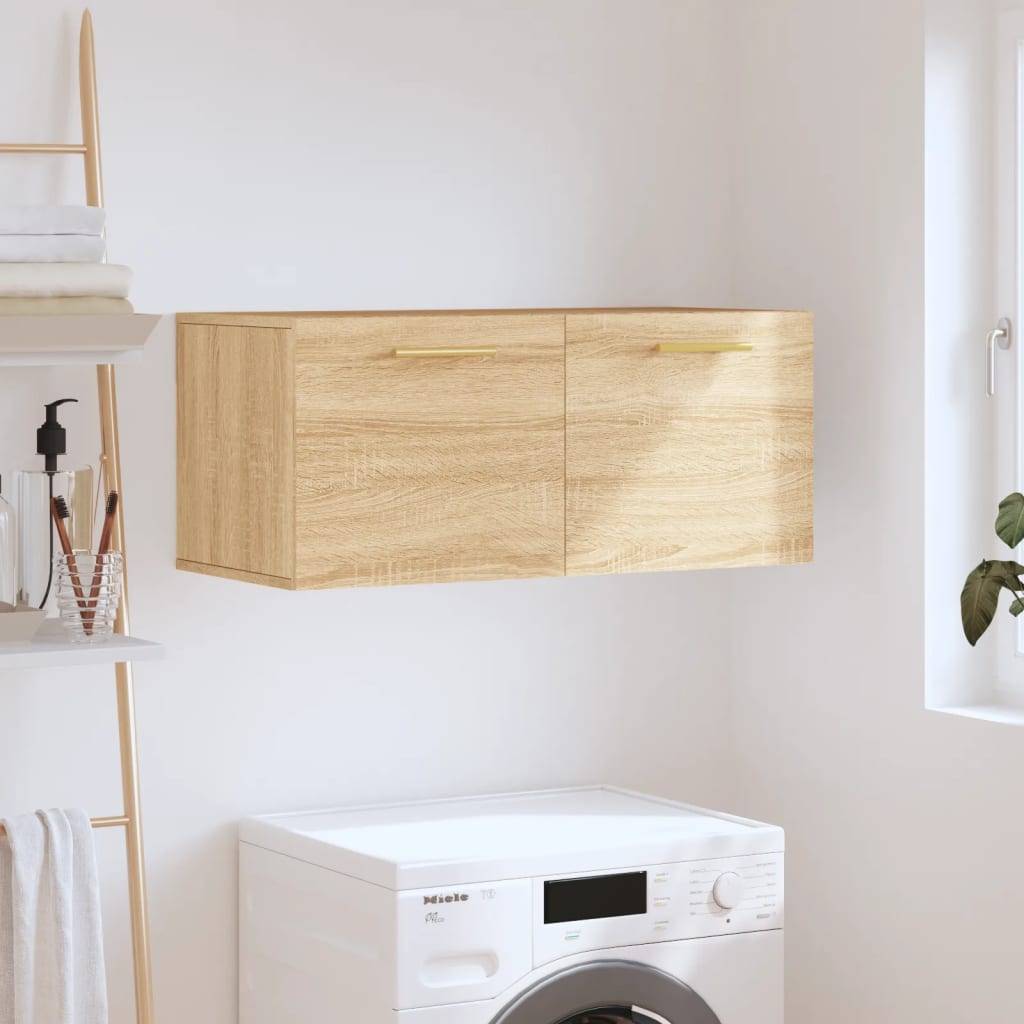 vidaXL Wandschrank Sonoma-Eiche 80x36,5x35 cm Holzwerkstoff