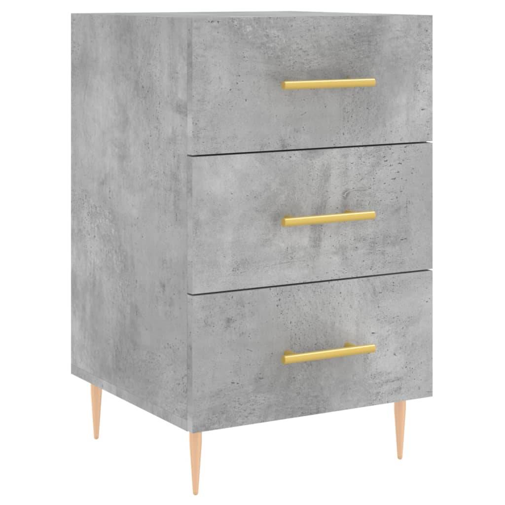 vidaXL Nachttisch Betongrau 40x40x66 cm Holzwerkstoff
