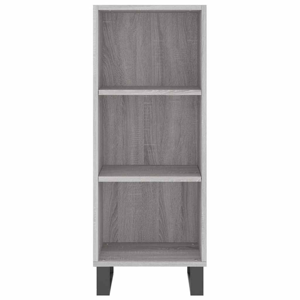 vidaXL Sideboard Grau Sonoma 34,5x32,5x90 cm Holzwerkstoff