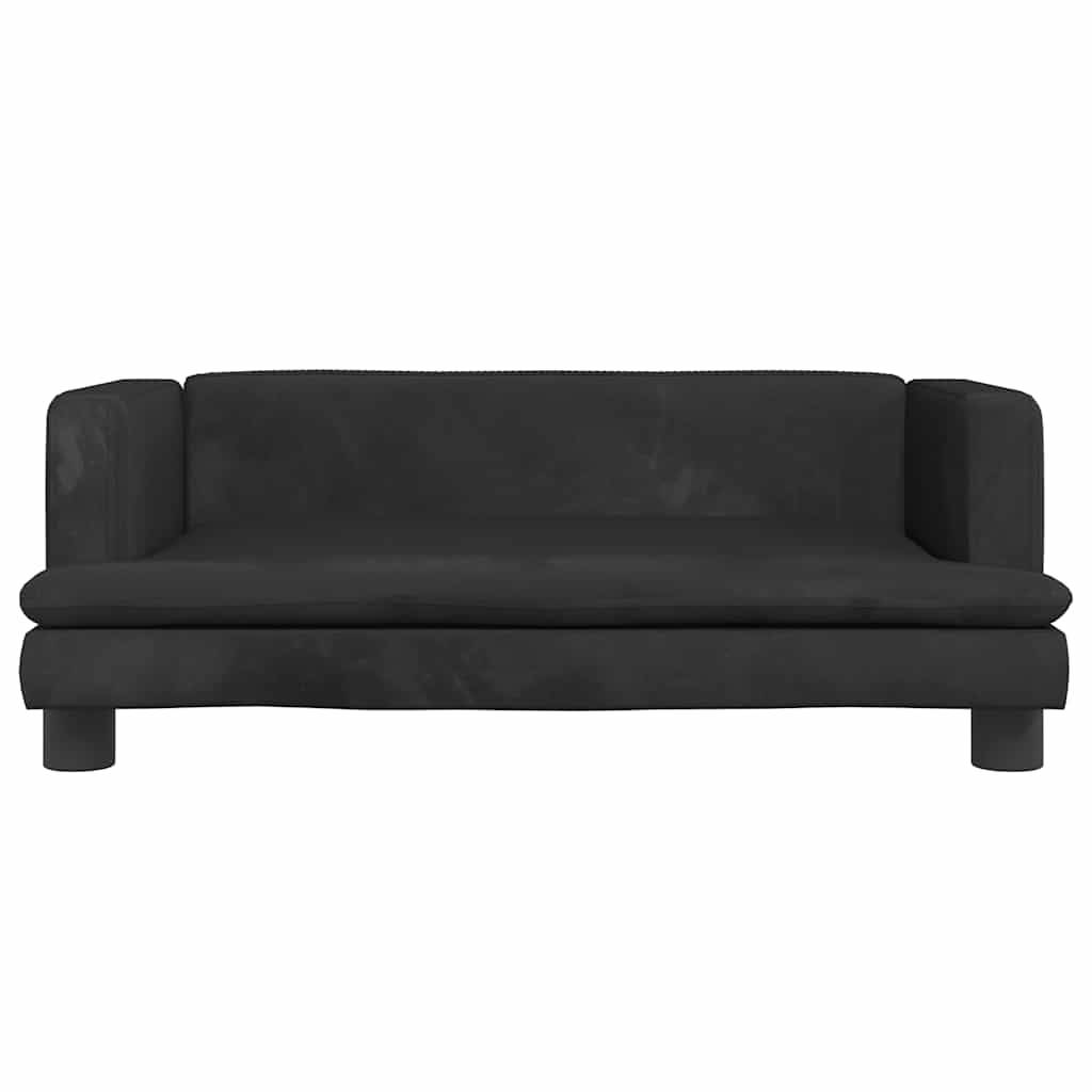 vidaXL Hundebett Schwarz 80x45x30 cm Samt