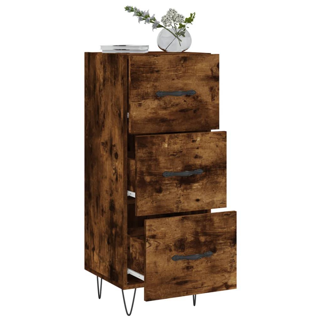 vidaXL Sideboard Räuchereiche 34,5x34x90 cm Holzwerkstoff
