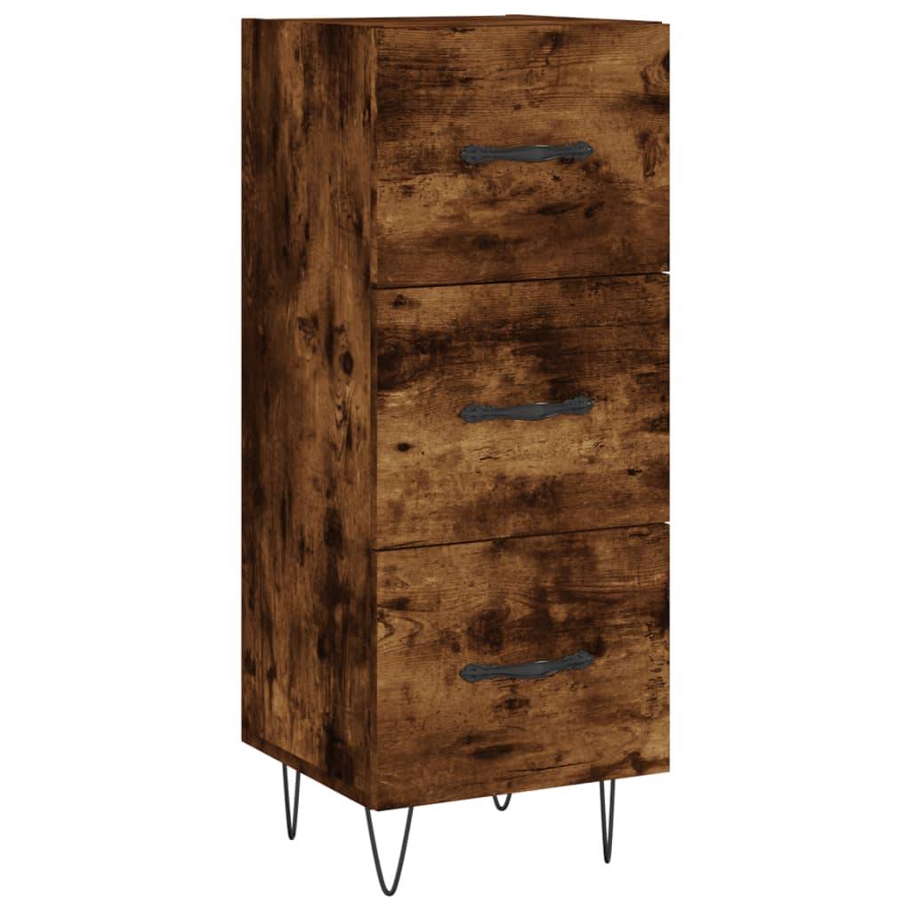 vidaXL Sideboard Räuchereiche 34,5x34x90 cm Holzwerkstoff