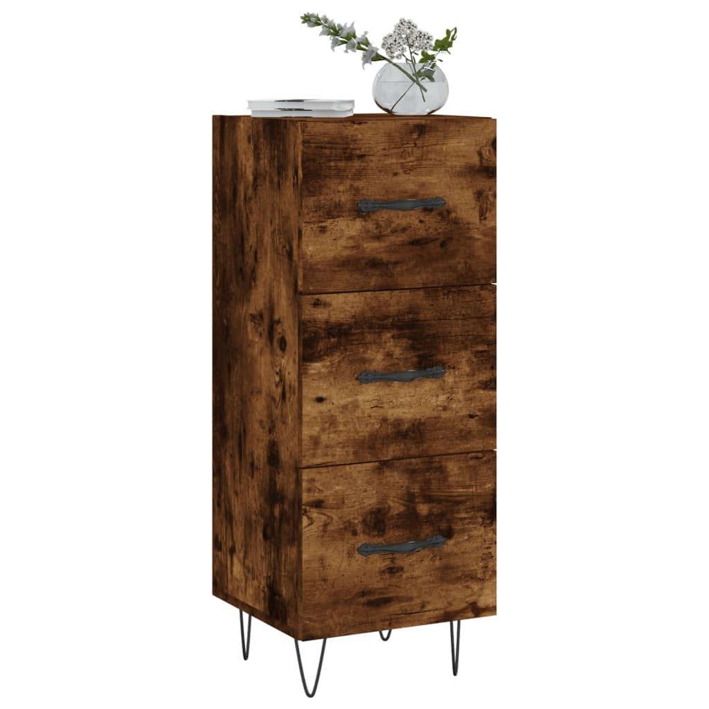 vidaXL Sideboard Räuchereiche 34,5x34x90 cm Holzwerkstoff