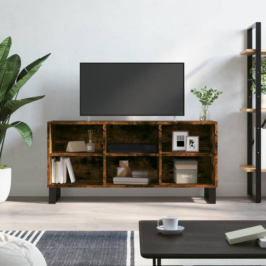 vidaXL TV-Schrank Räuchereiche 103,5x30x50 cm Holzwerkstoff