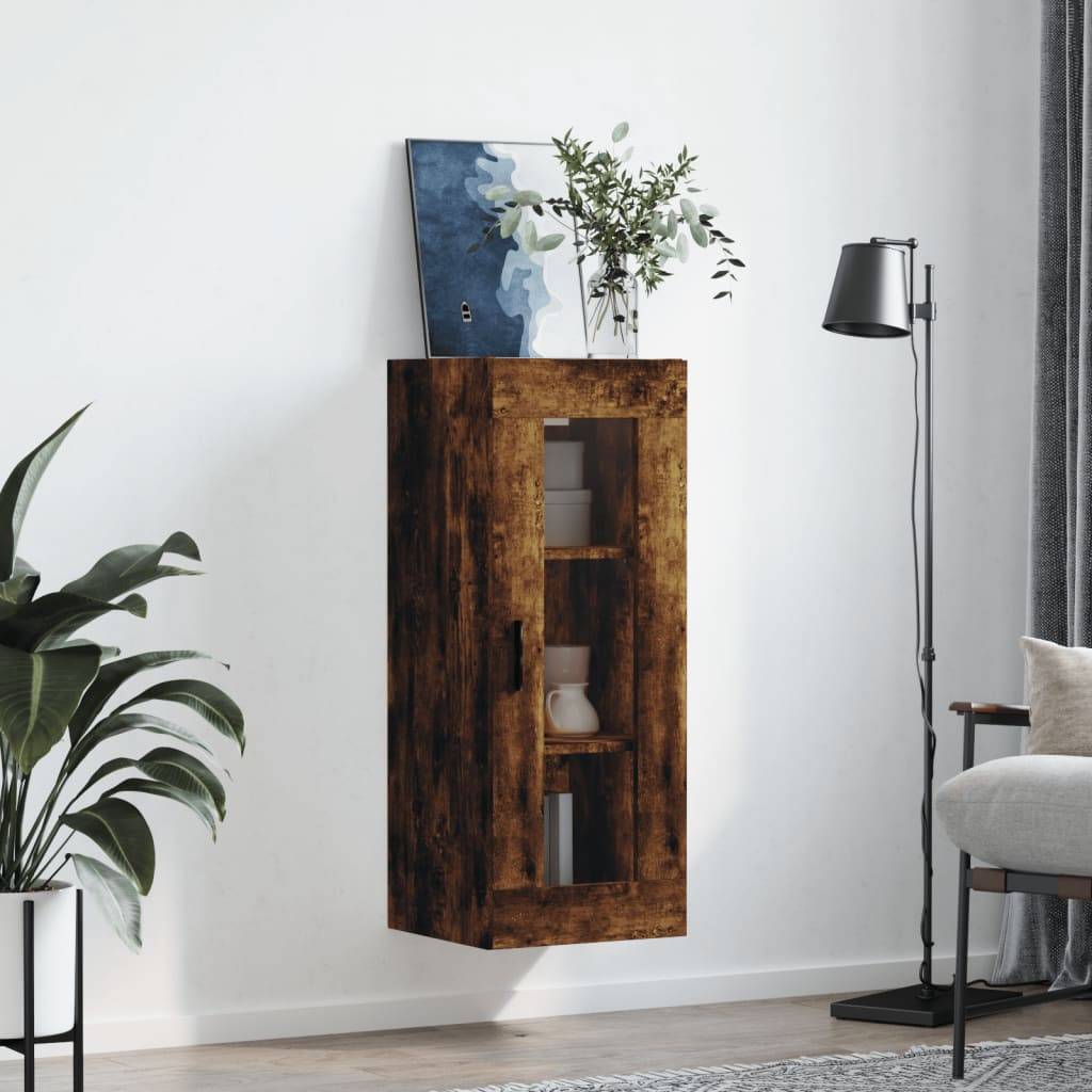 vidaXL Wandschrank Räuchereiche 34,5x34x90 cm