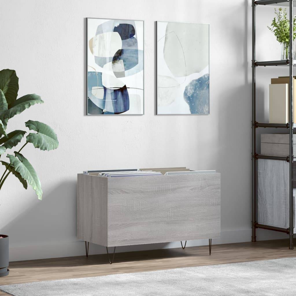 vidaXL Plattenschrank Grau Sonoma 74,5x38x48 cm Holzwerkstoff