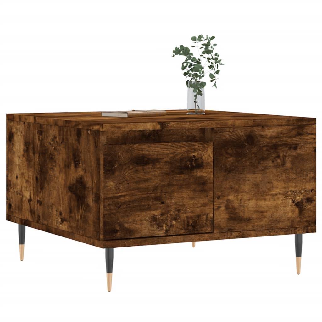 vidaXL Couchtisch Räuchereiche 55x55x36,5 cm Holzwerkstoff