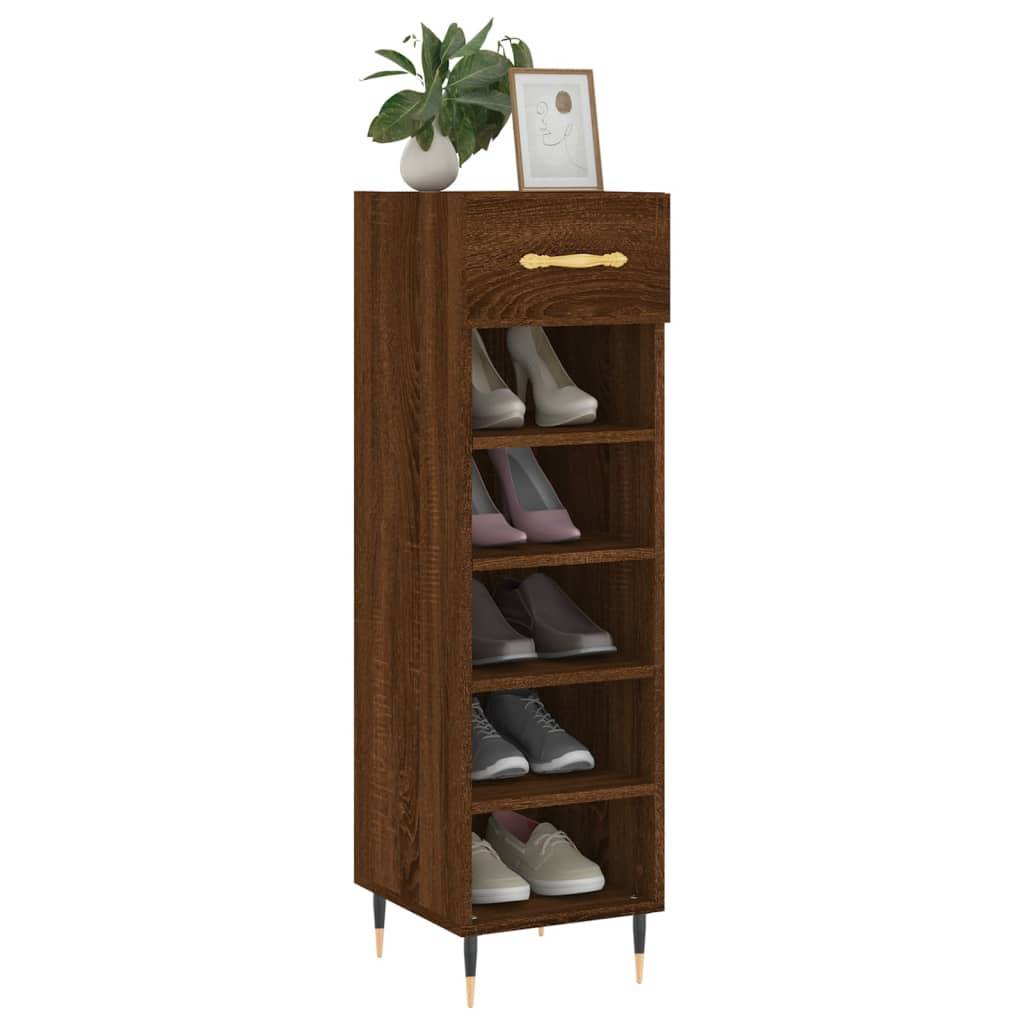 vidaXL Schuhschrank Braun Eichen-Optik 30x35x105 cm Holzwerkstoff