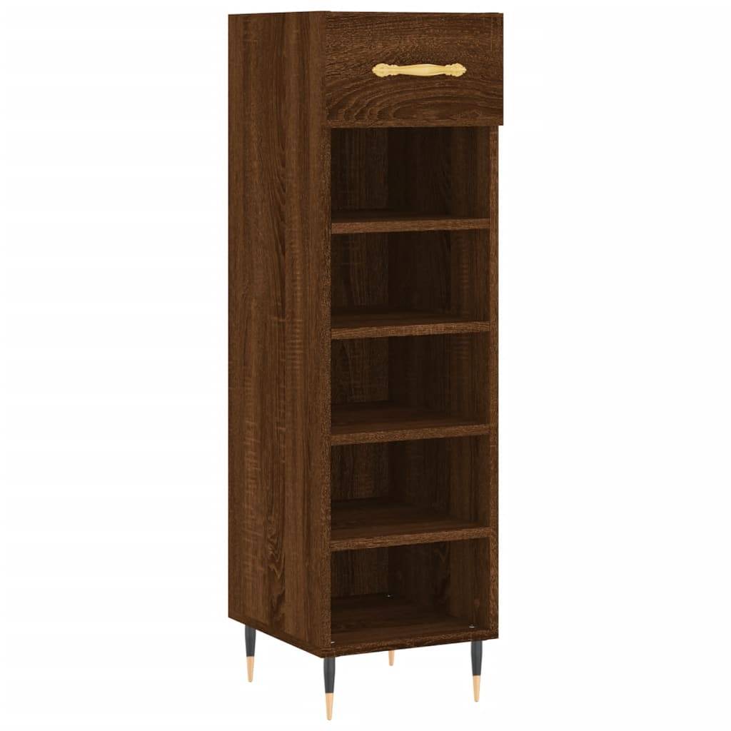 vidaXL Schuhschrank Braun Eichen-Optik 30x35x105 cm Holzwerkstoff