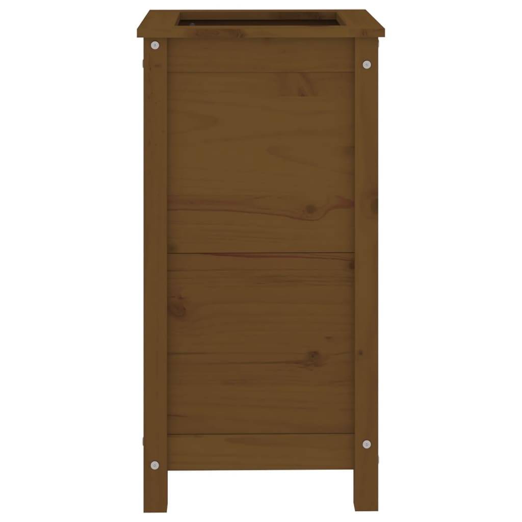 vidaXL Pflanzkübel Honigbraun 40x40x78 cm Massivholz Kiefer