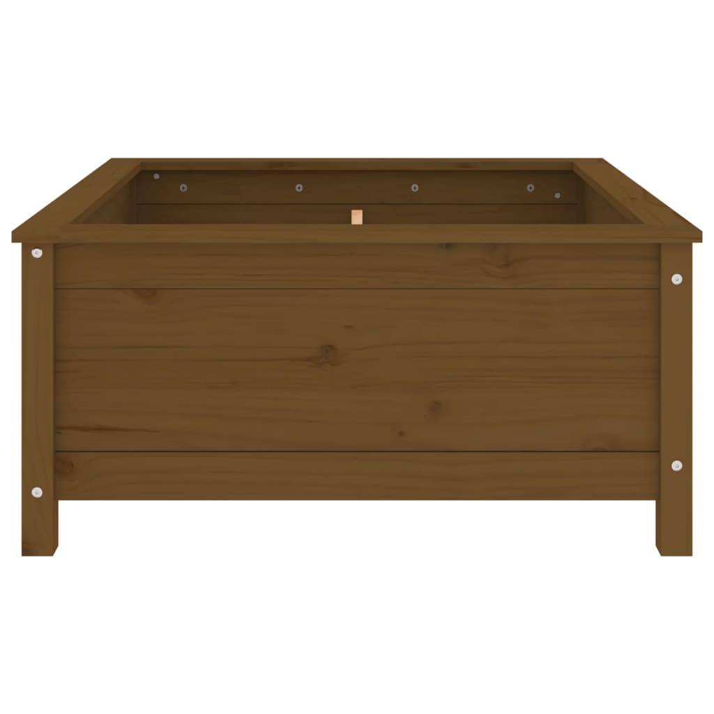 vidaXL Pflanzkübel Honigbraun 82,5x82,5x39 cm Massivholz Kiefer