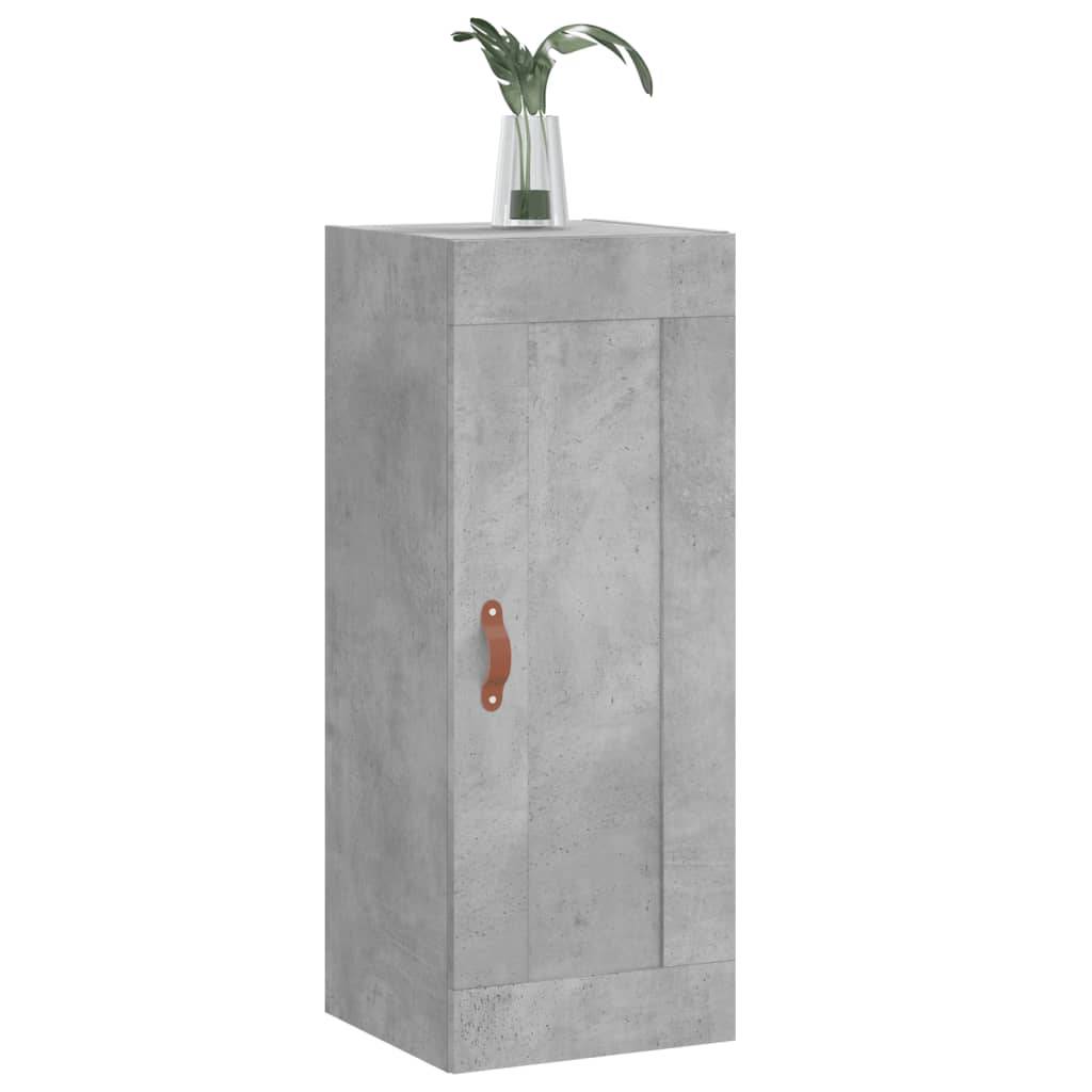 vidaXL Wandschrank Betongrau 34,5x34x90 cm Holzwerkstoff