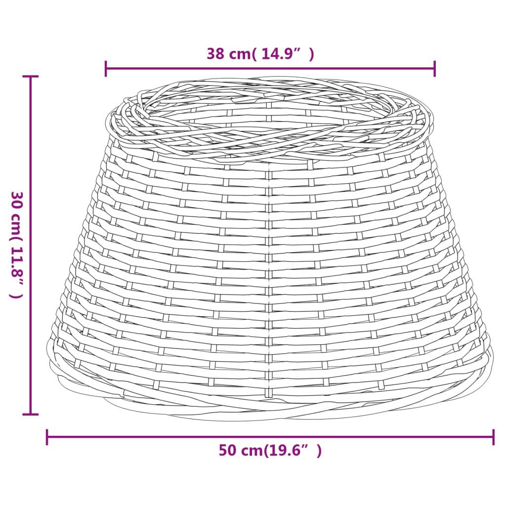 vidaXL Lampenschirm Braun Ø50x30 cm Korbweide