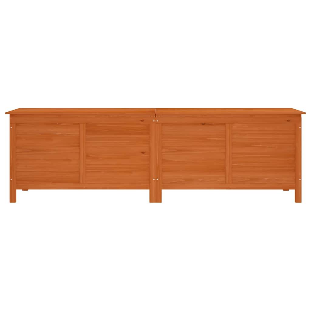 vidaXL Gartentruhe Braun 198,5x50x56,5 cm Massivholz Tanne