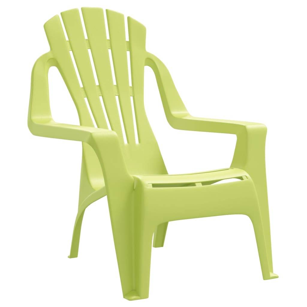 vidaXL Kinder-Gartenstühle 2 Stk. Grün 37x34x44 cm PP Holzoptik