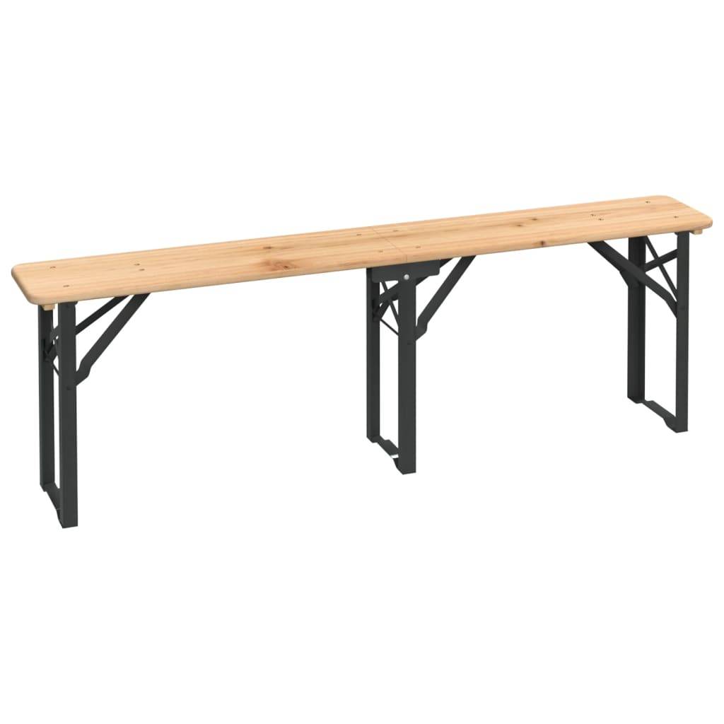 vidaXL 3-tlg. Biertisch-Set Klappbar Massivholz Tanne