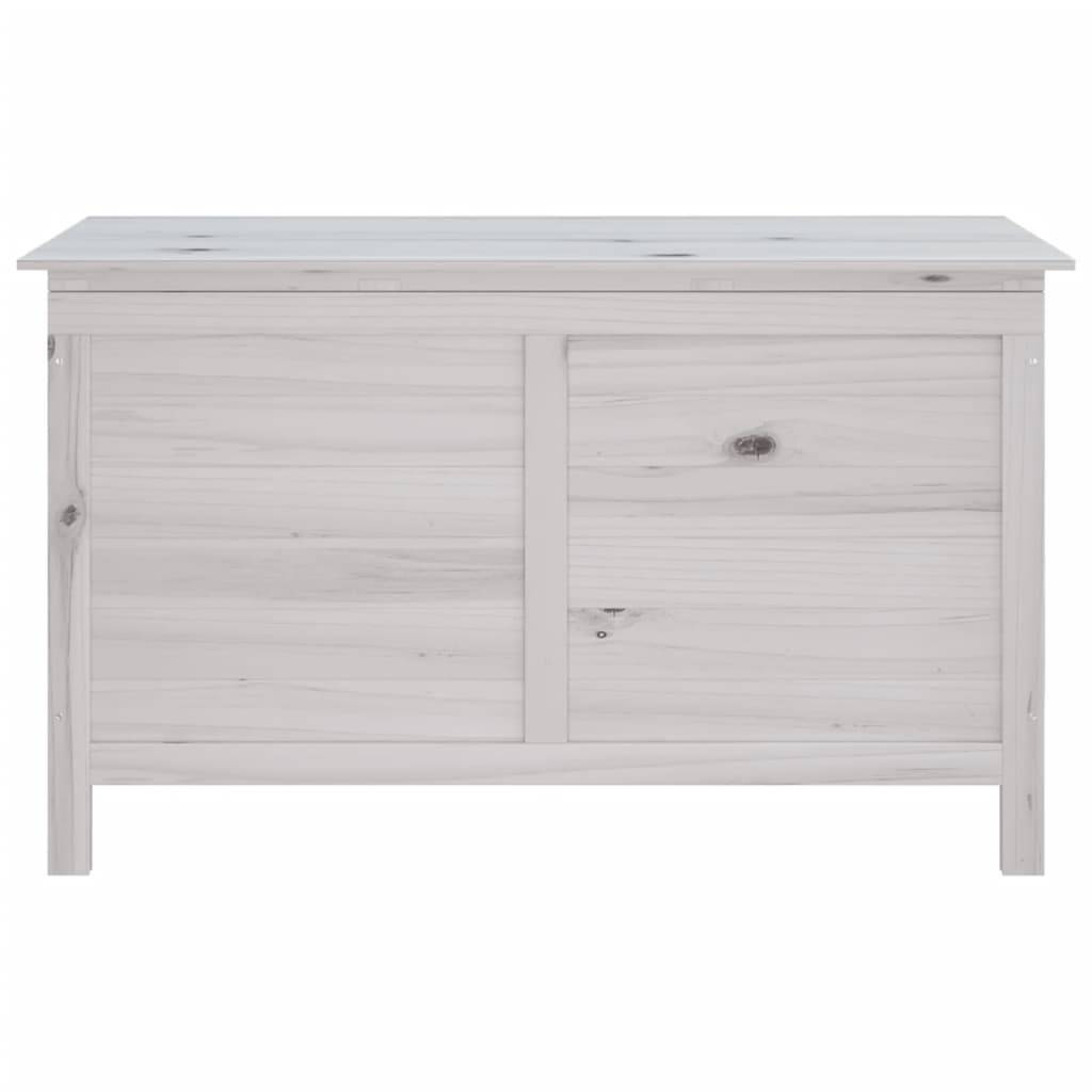 vidaXL Gartentruhe Weiß 99x49,5x58,5 cm Massivholz Tanne