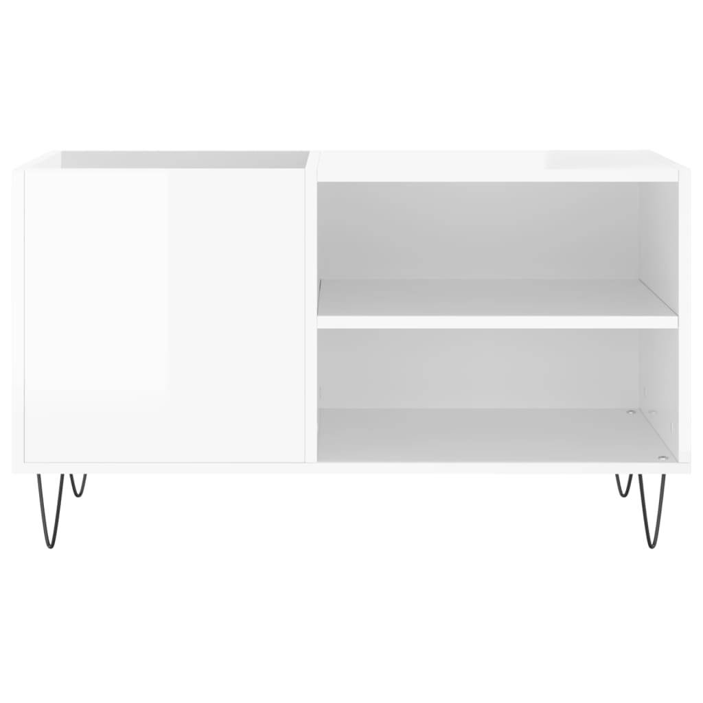 vidaXL Plattenschrank Hochglanz-Weiß 85x38x48 cm Holzwerkstoff