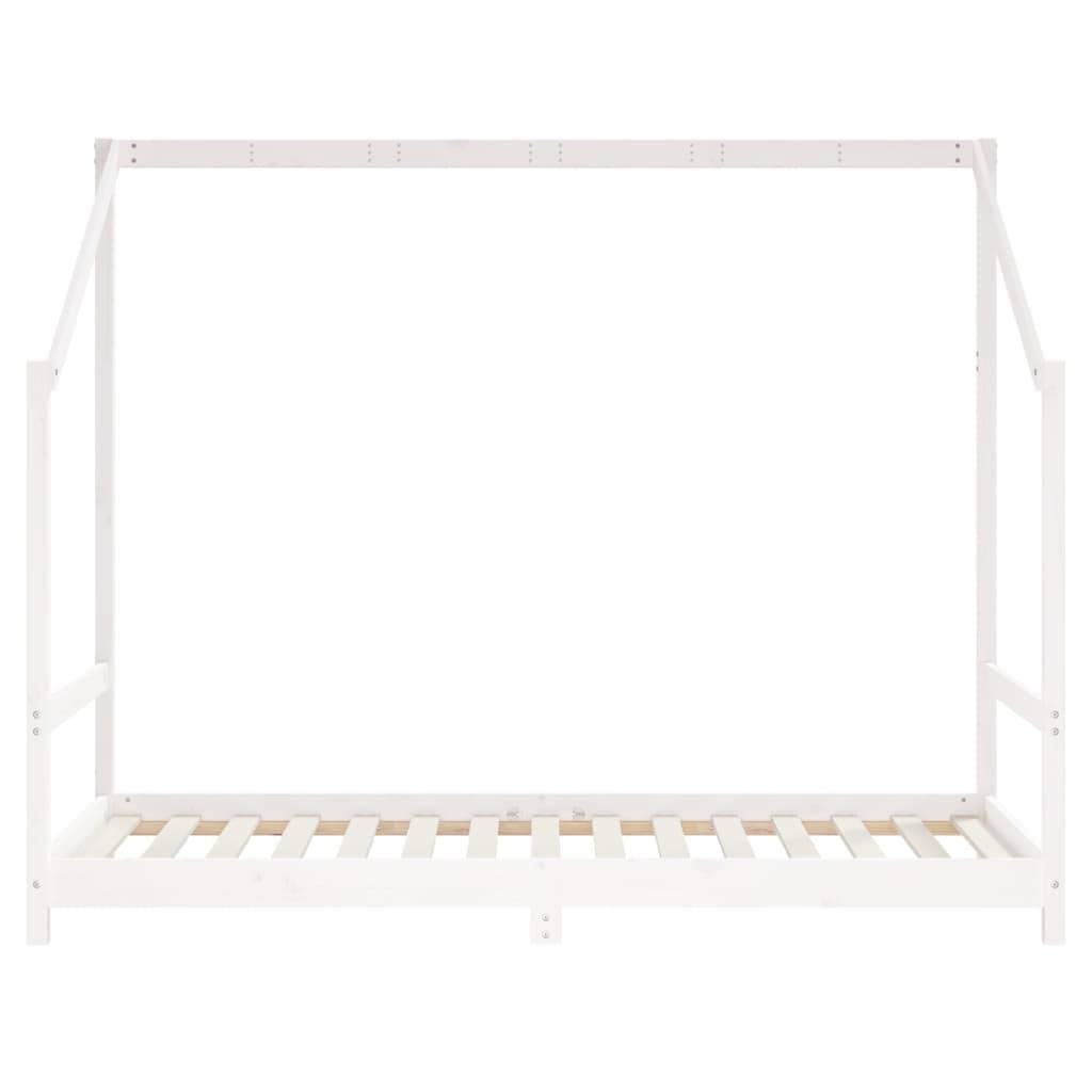 vidaXL Kinderbett Weiß 90x190 cm Massivholz Kiefer