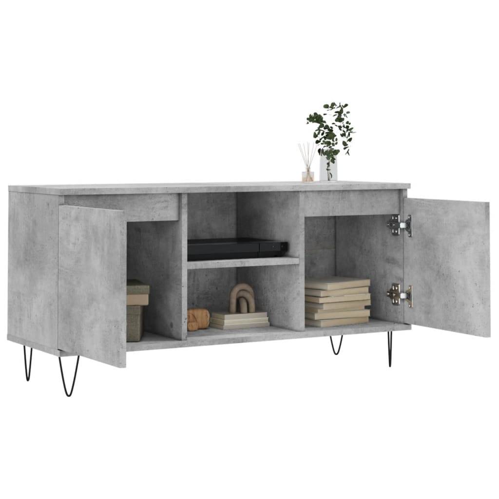 vidaXL TV-Schrank Betongrau 104x35x50 cm Holzwerkstoff
