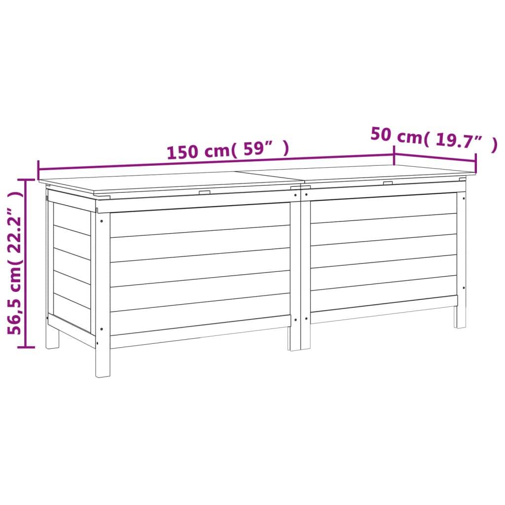 vidaXL Gartentruhe Anthrazit 150x50x56,5 cm Massivholz Tanne