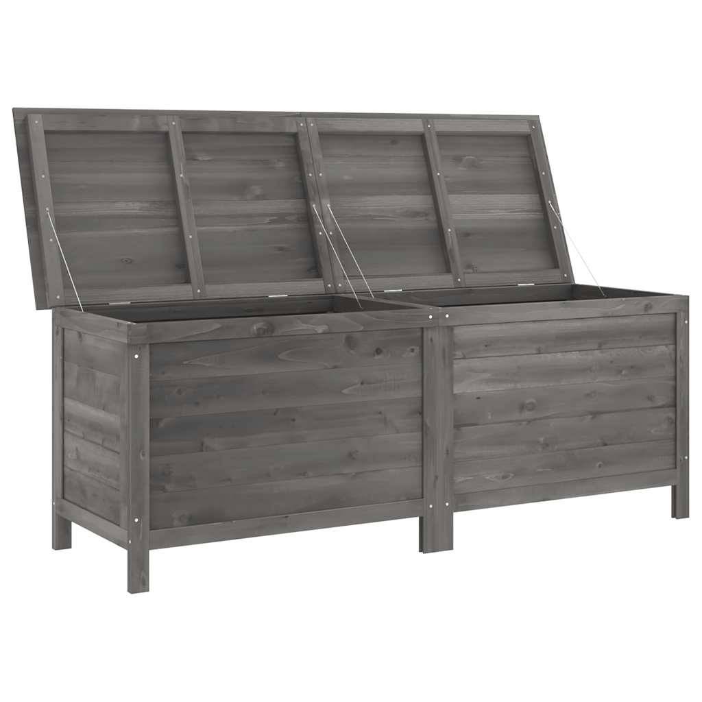 vidaXL Gartentruhe Anthrazit 150x50x56,5 cm Massivholz Tanne