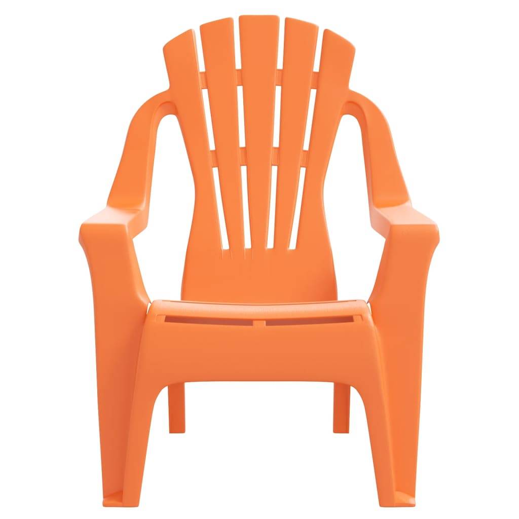 vidaXL Kinder-Gartenstühle 2 Stk. Orange 37x34x44 cm PP Holzoptik