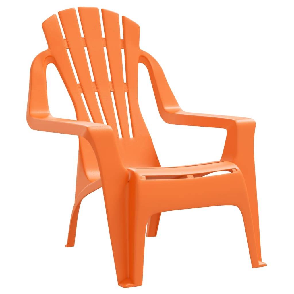 vidaXL Kinder-Gartenstühle 2 Stk. Orange 37x34x44 cm PP Holzoptik