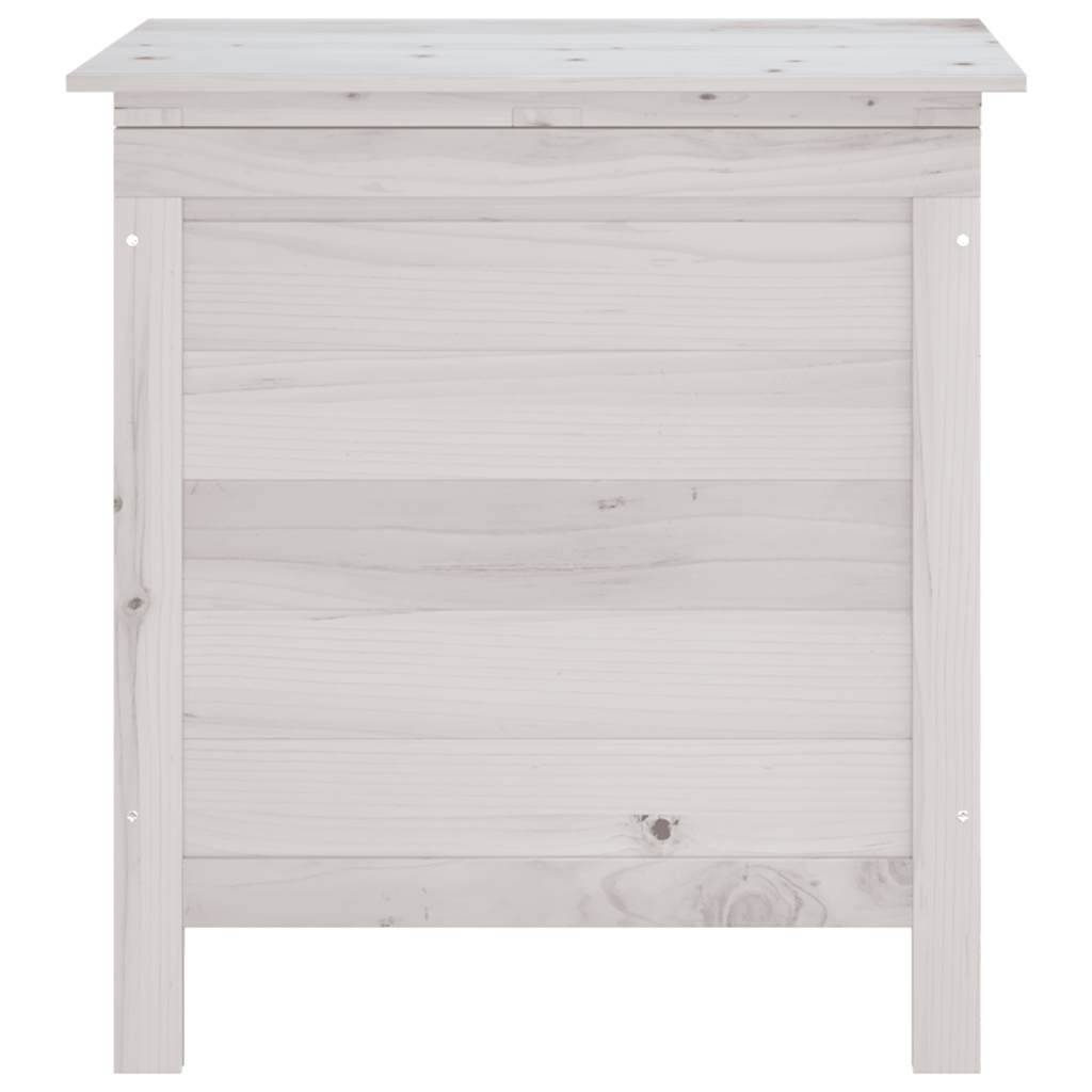 vidaXL Gartentruhe Weiß 50x49x56,5 cm Massivholz Tanne
