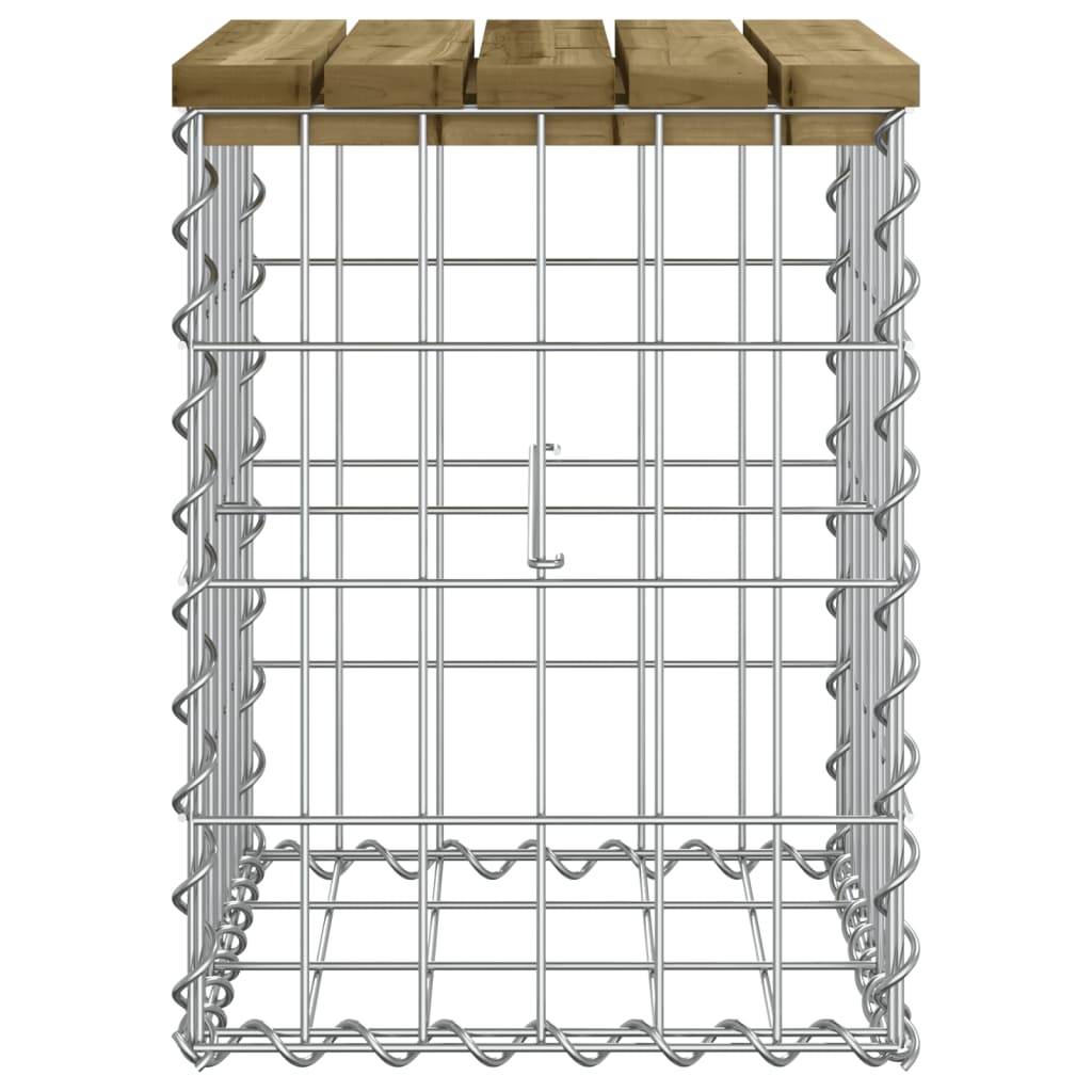 vidaXL Gartenbank aus Gabionen 33x31x42 cm Kiefernholz Imprägniert