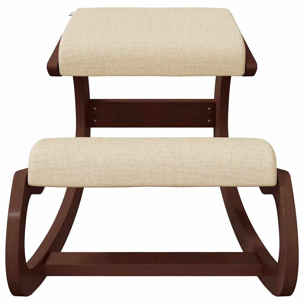 vidaXL Kniestuhl Creme 55x84x55 cm Birkensperrholz