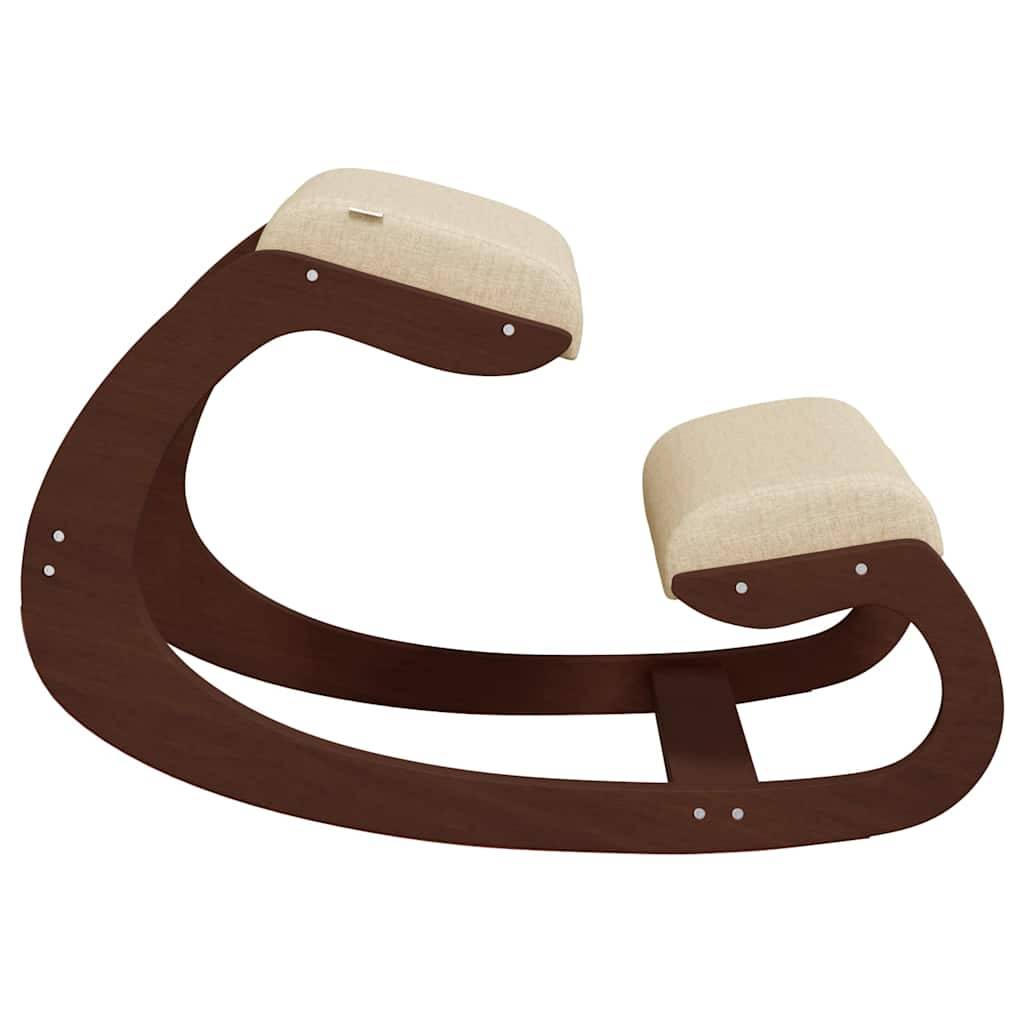 vidaXL Kniestuhl Creme 55x84x55 cm Birkensperrholz