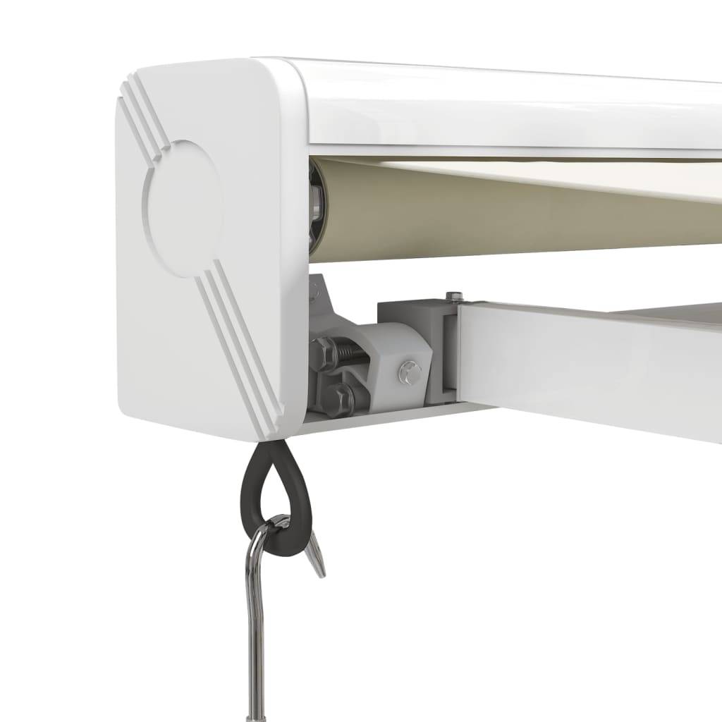 vidaXL Markise Einziehbar Creme 4x3 m Stoff und Aluminium
