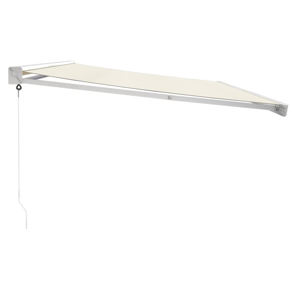 vidaXL Markise Einziehbar Creme 5x3 m Stoff und Aluminium