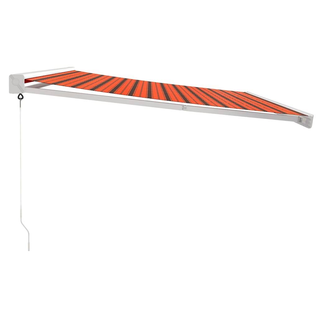 vidaXL Markise Einziehbar Orange und Braun 4x3 m Stoff und Aluminium