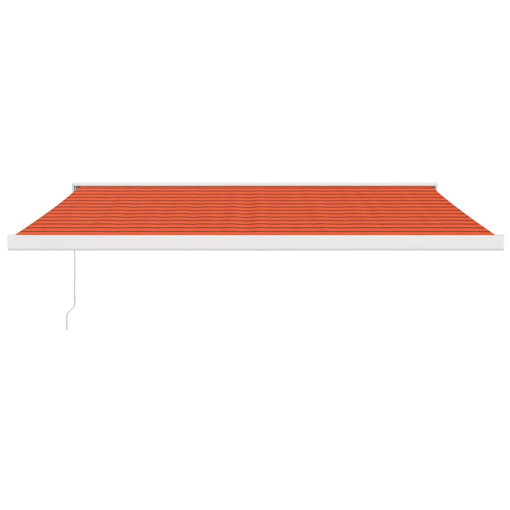 vidaXL Markise Einziehbar Orange und Braun 4x3 m Stoff und Aluminium