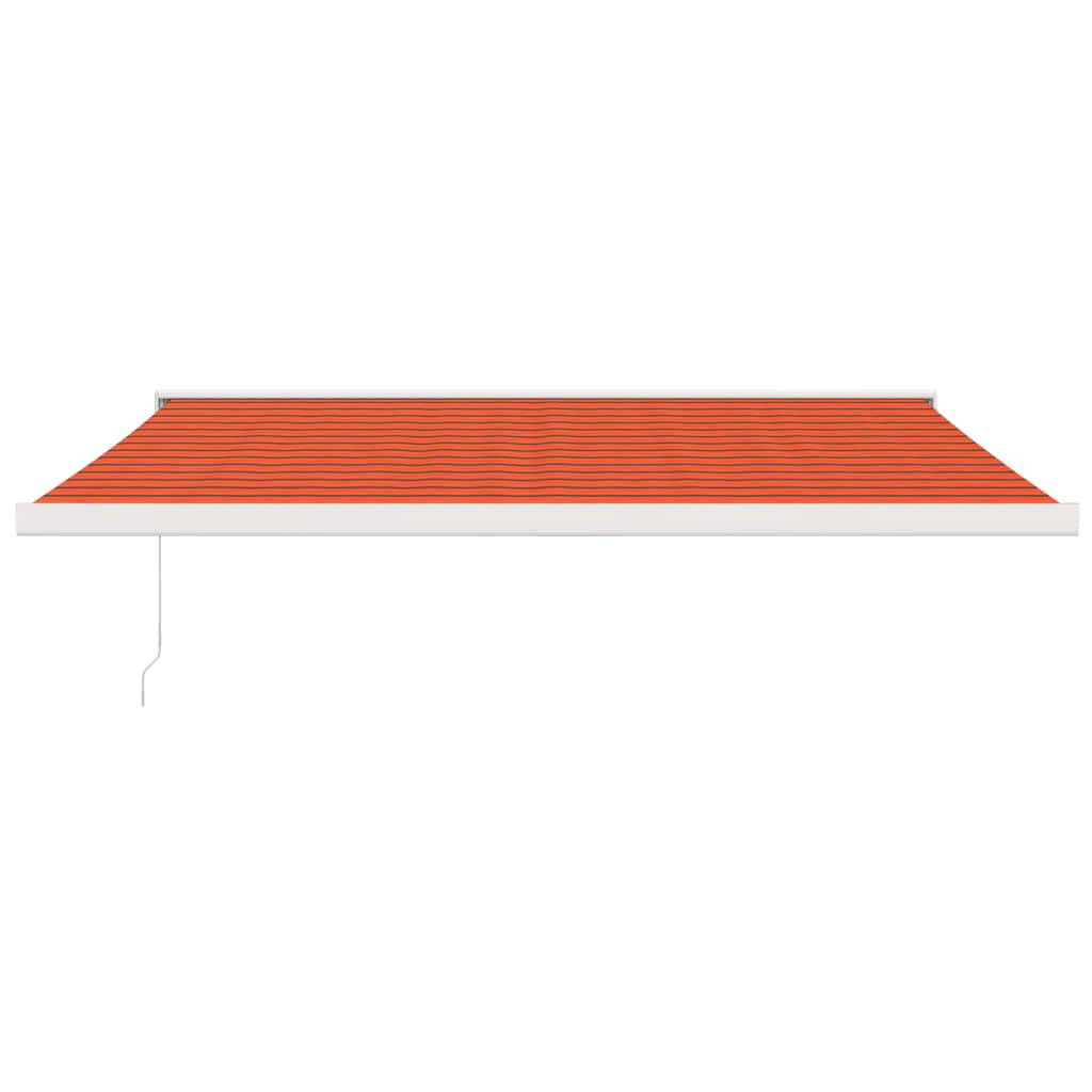 vidaXL Markise Einziehbar Orange und Braun 4,5x3 m Stoff und Aluminium
