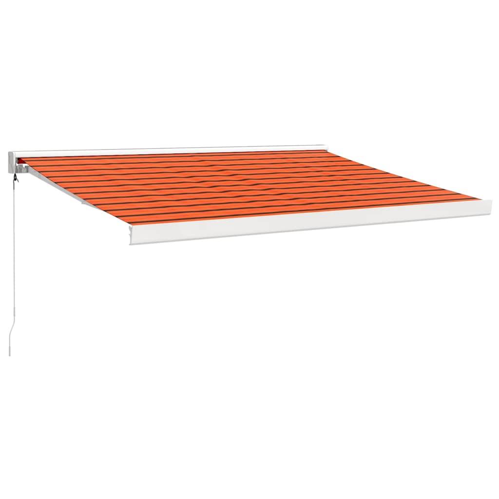 vidaXL Markise Einziehbar Orange und Braun 3x2,5 m Stoff und Aluminium