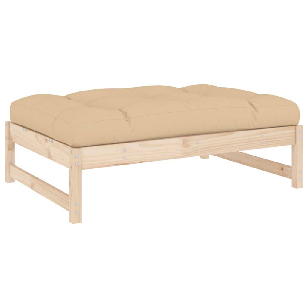 vidaXL Gartenhocker 120x80 cm Massivholz Kiefer