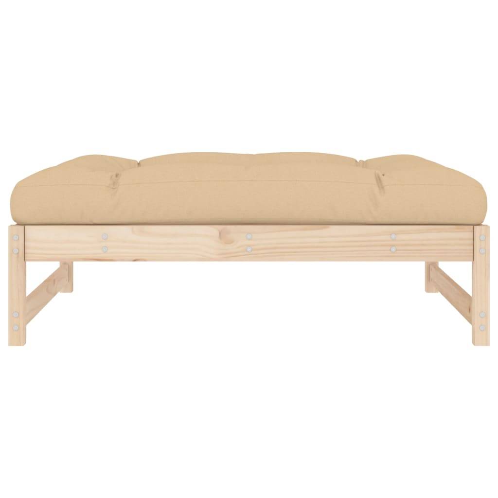 vidaXL Gartenhocker 120x80 cm Massivholz Kiefer